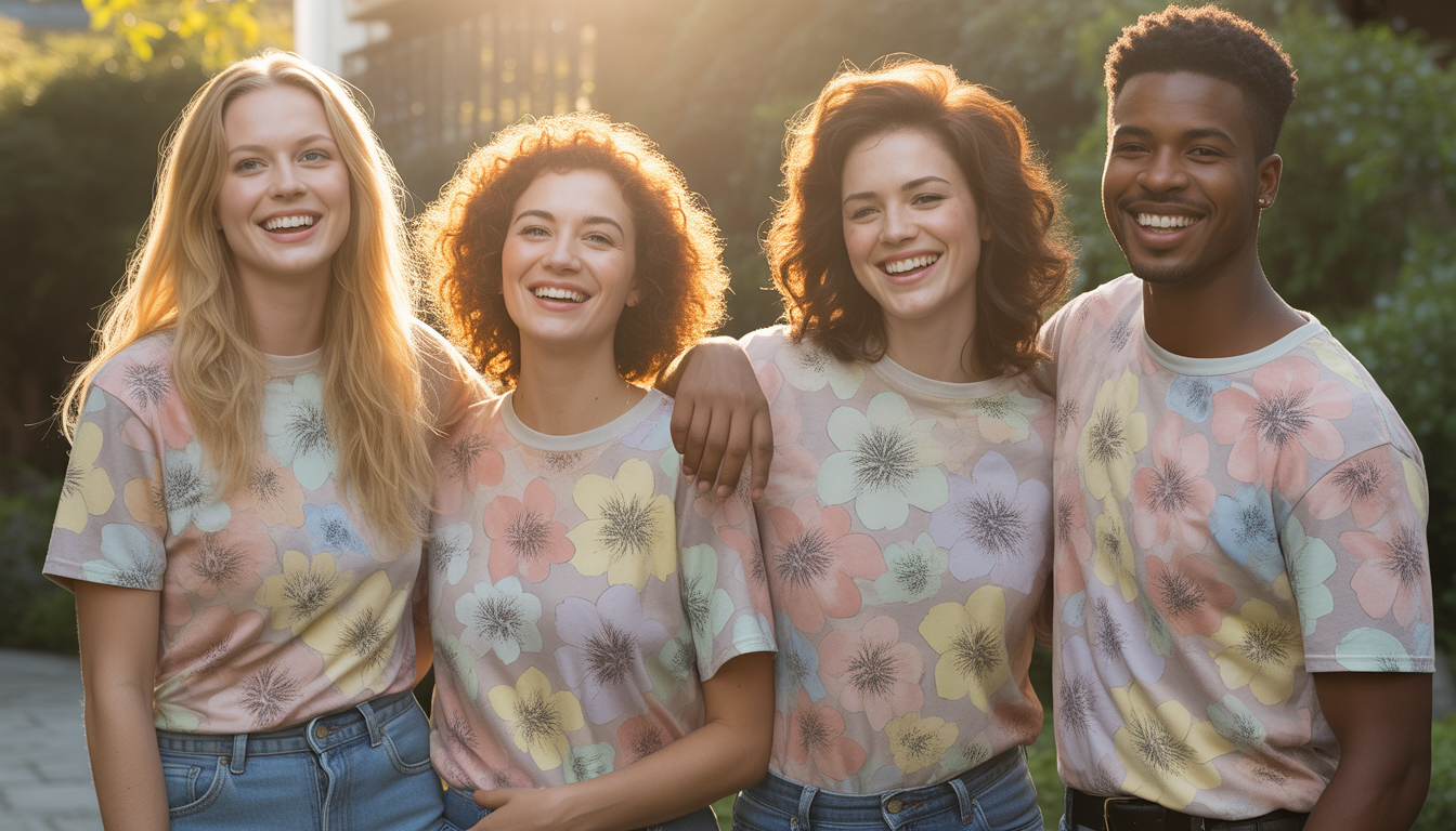 Impression textile enterrement de vie jeune fille