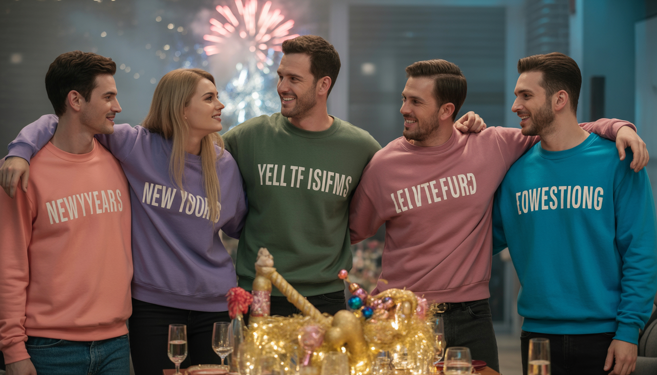 Créez vos sweats personnalisés pour la soirée du réveillon grâce à l’impression DTF