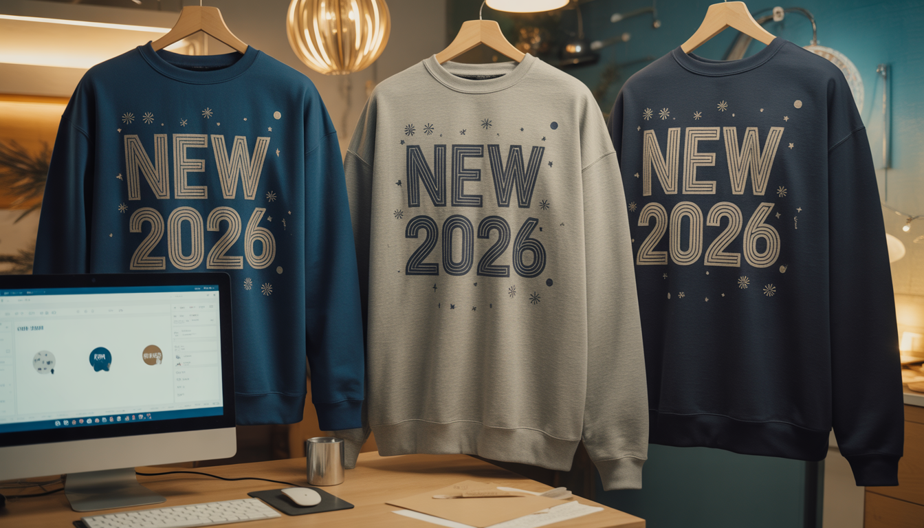 Où commander des sweatshirts personnalisés à thème Nouvel An 2026