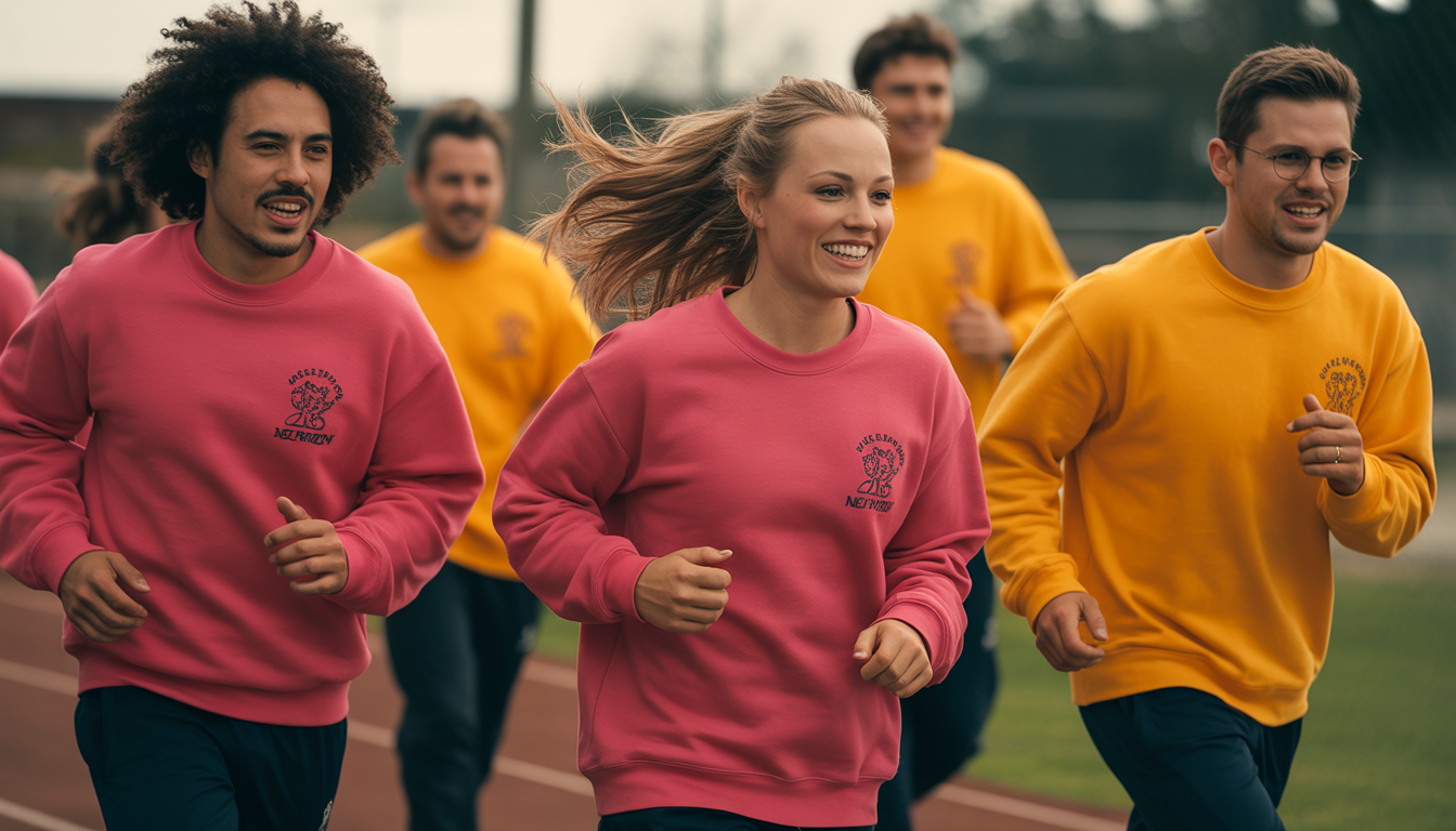 Impression sweatshirts personnalisés logo club sportif