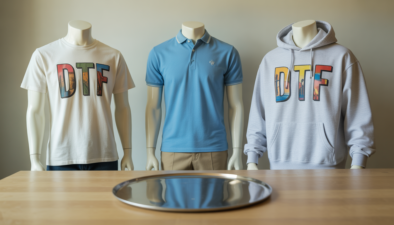 Quels vêtements peuvent être personnalisés via l’impression DTF : t-shirt, polo, hoodie, plaque métal